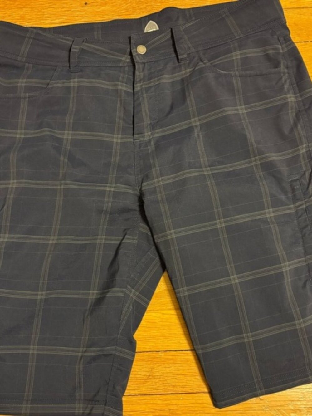 Men's Club Ride Navy Plaid shorts